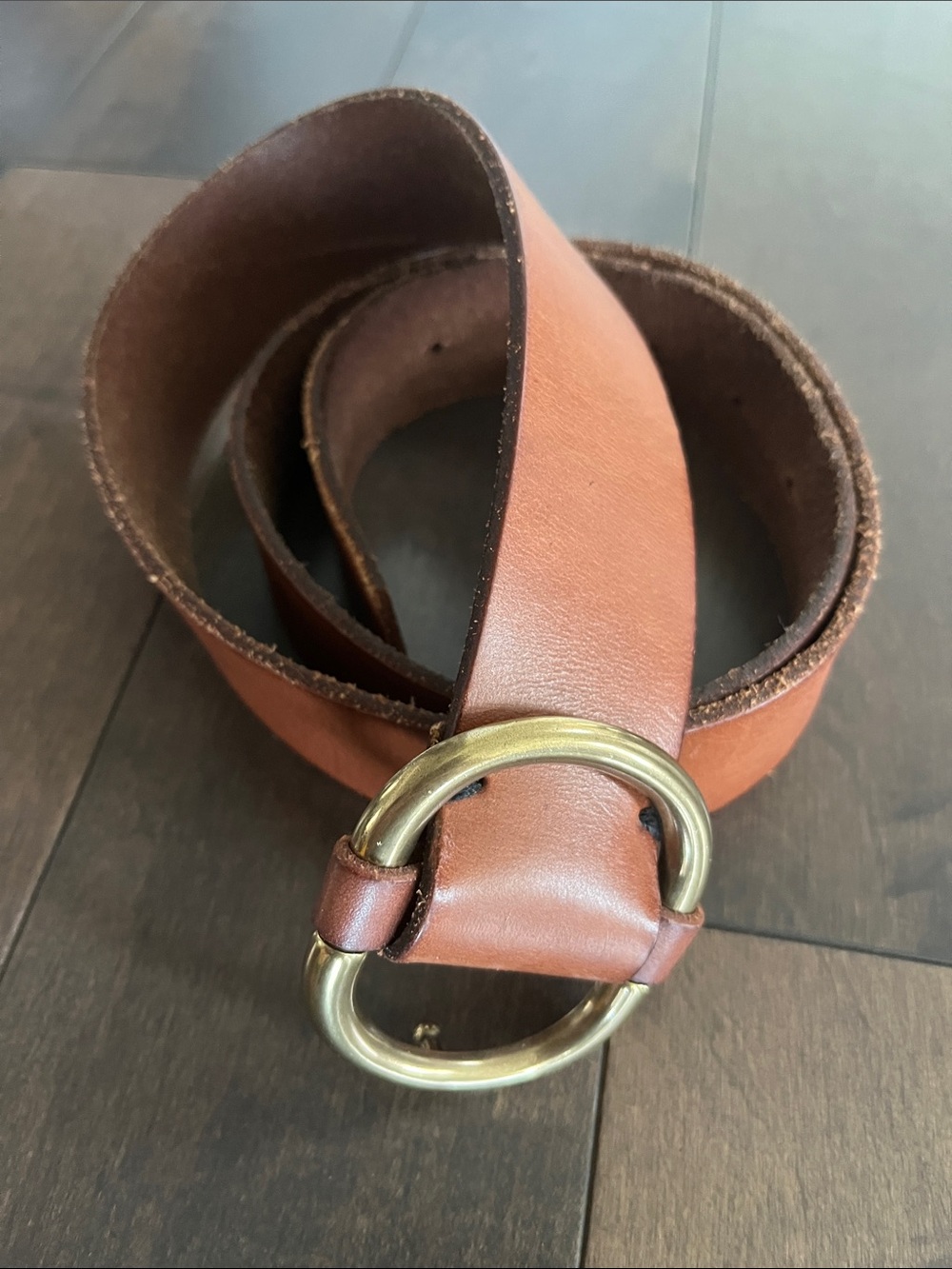 GAP Leather Men’s Belt with Double Ring Buckle